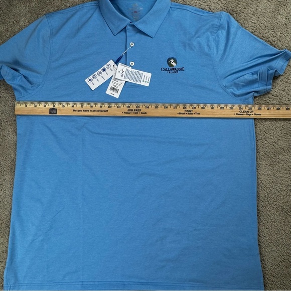 Southern Tide Mens XXL Blue Callawassie Island Brrr Polo Shirt Quick Dry Stretch - Picture 5 of 10